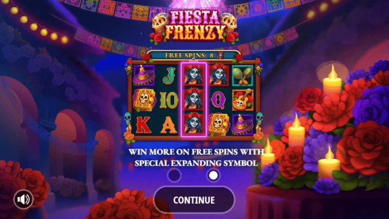 Fiesta Frenzy - glavni meni i postavke uloga